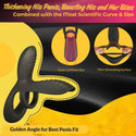 TANSHUNLY Ring Vibrator Sleeve with Clitoral Stimulator for G-Spot Perineum, Sex Toy for Couples Men Women, Cock Ring Ring Sex Toys, Erotic Sex Toy, Black