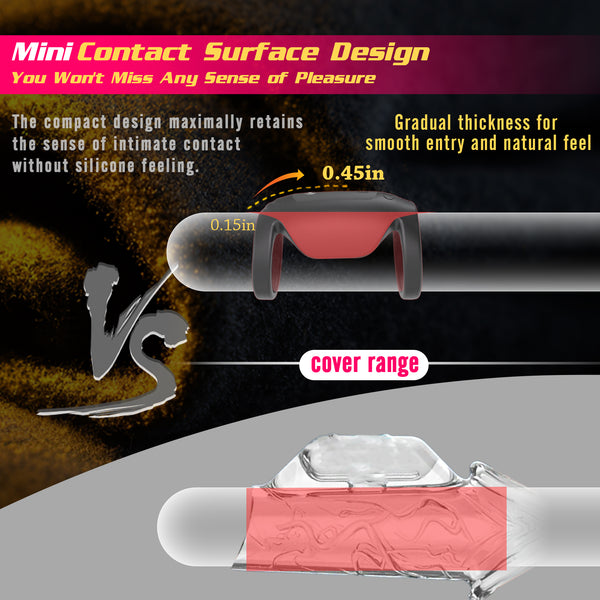 Vibrating Penis Sleeve Cock Ring, Penis Ring Vibrator Extender for G Spot Pleasure, Couples Adult Sex Toys Games for Men Women, QJWQJW Girth Enhancer Sleeve Male Kinky Sex Toy for Men Erection Sex