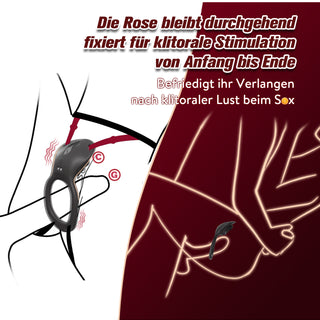 Sex Spielzeug für die Paare Frau Männer, Strap on BDSM Rose Vibration für Frauen, Bondage Vibratorensets für Frauen Klitoris mit Fernbedienung, Massagestab Vibrator, Erotisches Sexspielzeug Sex Spiele
