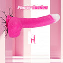 Thrusting Soft Pink Liquid Silicone Jelly Dildo, Suction Cup Fantasy Anal G Spot Rotating Vibrating Realistic Strap On Dildo, Remote Control Vibrator, YUKZEN Women Female Couples Adult Sex Toys Games