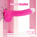 Thrusting Soft Pink Liquid Silicone Jelly Dildo, Suction Cup Fantasy Anal G Spot Rotating Vibrating Realistic Strap On Dildo, Remote Control Vibrator, YUKZEN Women Female Couples Adult Sex Toys Games