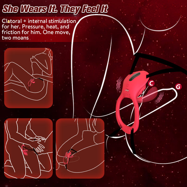 Rose Mini Wearable Vibrator with Finger Stimulator, Hands Free Vibrating Strap On Clitoral Massager, App Remote Control Adult Tools for Couples Women in Bed, ZOOPLOU Vagina Toy