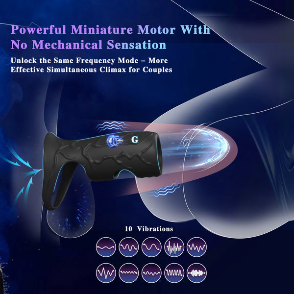 Vibrating Penis Sleeve Cock Ring, Penis Ring Vibrator Extender for Penis G Spot Stimulation, Couples Adult Sex Toys for Men Women, MHYNNR Girth Enhancer Sleeve Male Couple Sex Toy for Men Erection Sex