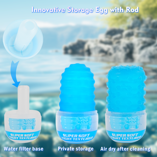 Double-Sided Sex Sexual Stimulation Device Pleasure, Ultra-Soft Stretchy Oral Juguetes Sexuales para Hombres, LNIIY Adult Toys for Men with Storage Box, Blowjob Penis Sex Toys