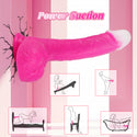 Thrusting Soft Pink Liquid Silicone Jelly Dildo, Suction Cup Fantasy Anal G Spot Rotating Vibrating Realistic Strap On Dildo, Remote Control Vibrator, YUKZEN Women Female Couples Adult Sex Toys Games