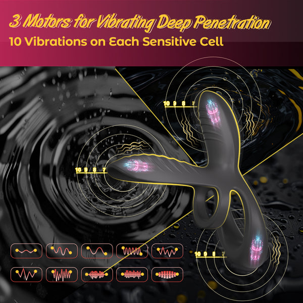 TANSHUNLY Ring Vibrator Sleeve with Clitoral Stimulator for G-Spot Perineum, Sex Toy for Couples Men Women, Cock Ring Ring Sex Toys, Erotic Sex Toy, Black