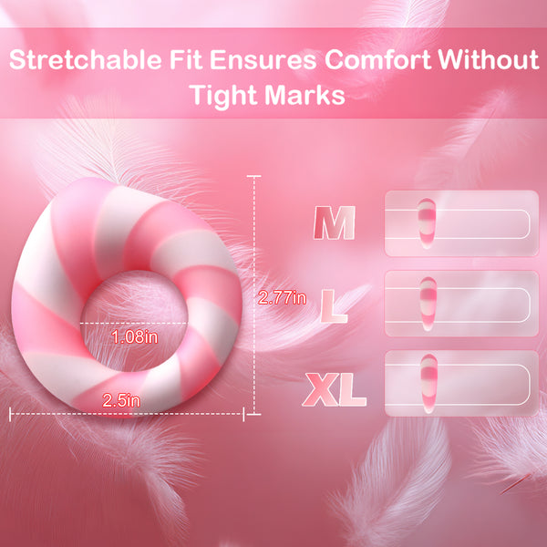 Vibrating Cock Ring with Clitoral Stimulator, Full Liquid Silicone Soft Penis Ring Vibrator Couples Male Adult Sex Toys, Mens Women Pleasure Sex Toy, APP Controlled Kinky Sex Games for Men Erection