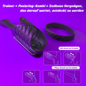 Masturbieren für Männer Elektrisch Handfrei Hoden Vibrator mit Klopfen und Biegen nach Bedarf, Sex Spielzeug Vibratorensets für die Männer, Masturbator mit Penisring, Penis Vibrator Sexspielzeug