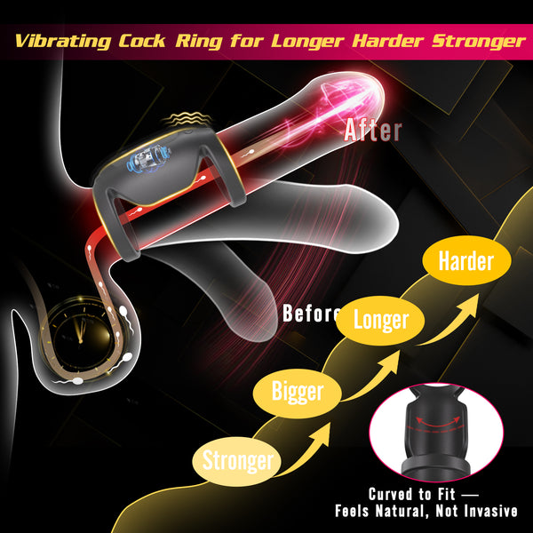 Vibrating Penis Sleeve Cock Ring, Penis Ring Vibrator Extender for G Spot Pleasure, Couples Adult Sex Toys Games for Men Women, QJWQJW Girth Enhancer Sleeve Male Kinky Sex Toy for Men Erection Sex