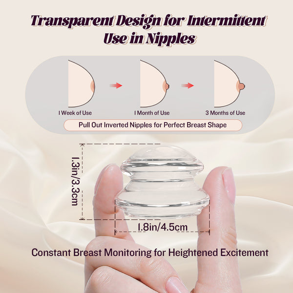 Nipple Suckers Clamps Sex Toys for Women Pleasure, Transparent Silicone Nipple Suction Sex Toy, BDSM Female Couples Adult Sex Toys, Healexcer Nipple Sucking Sexual Stimulation Device for Women