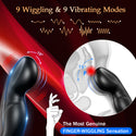 Anal Male Adult Sex Toys - Wiggling Prostate Massager Tapping Taint Stimulator with Cock Ring, Vibrating APP Remote Control Anal Butt Plug Penis Ring Vibrator Sex Toy for Men Couples, HNNPY Anal Dildo
