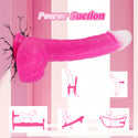 Thrusting Soft Pink Liquid Silicone Jelly Dildo, Suction Cup Fantasy Anal G Spot Rotating Vibrating Realistic Strap On Dildo, Remote Control Vibrator, YUKZEN Women Female Couples Adult Sex Toys Games