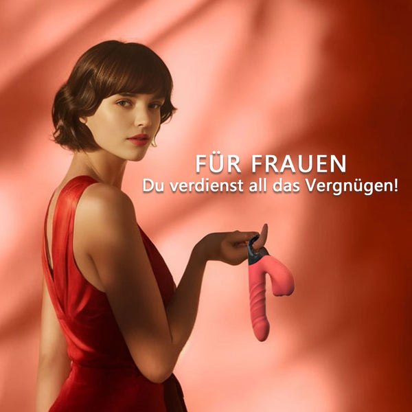 Dildo Vibrator Stoßfunktion, 3 in 1 G Punkt Vibration für Frauen Klitoris, Sex Spielzeug für die Frau Paare Extrem, Realistische Silikon Anal Dildo, Budoli Sexspielzeug 3 Stoss 5 Lecken 10 Vibrationen