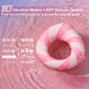 Vibrating Cock Ring with Clitoral Stimulator, Full Liquid Silicone Soft Penis Ring Vibrator Couples Male Adult Sex Toys, Mens Women Pleasure Sex Toy, APP Controlled Kinky Sex Games for Men Erection