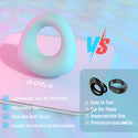 Full Liquid Silicone Soft Vibrating Cock Ring, 0.09LB Mint Green APP Pleasure Penis Ring Vibrator Couples Adult Sex Toys for Men Women, HOESDIK 10 Vibrations Male Couple Sex Toy Game for Men Erection