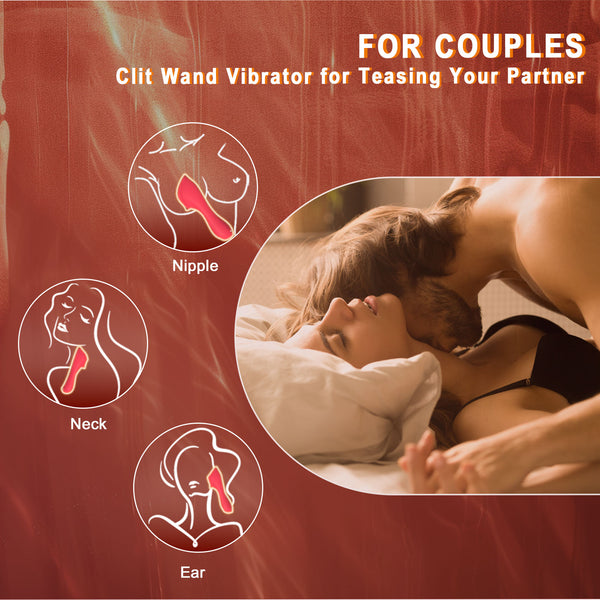 Vibrator Wand Women Sex Toys - 3 In 1 Clitoris Vagina Labia Vibrator, LCD Clitoral Stimulator 9 Vibration, Vibrating Nipple Bullet Female Adult Sex Toy, Healexcer Sexual Stimulation for Women Pleasure