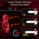 Vibrating Cock Ring with Rose Clitoral Stimulator Testicle Massager, Pleasure Penis Ring Vibrator Couples Adult Sex Toys for Men Women, Healexcer 9 Vibrations Male Couple Sex Toy for Men Erection Sex