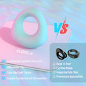 Full Liquid Silicone Soft Vibrating Cock Ring, 0.09LB Mint Green APP Pleasure Penis Ring Vibrator Couples Adult Sex Toys for Men Women, HOESDIK 10 Vibrations Male Couple Sex Toy Game for Men Erection