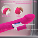 Dildo Vibrator Stoßfunktion, 2 in 1 G Punkt Vibration für Frauen, Sex Spielzeug für die Frau Paare Extrem, Realistischer Silikon Anal Dildo, Budoli Erotisches Sexspielzeug 10 Vibrationen & 3 Stöße