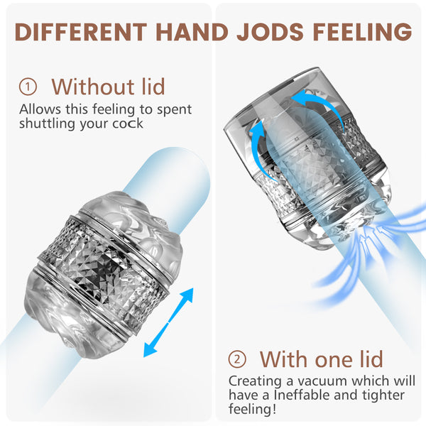 Manual Sucking Male Adult Sex Toys, Penis Stroker,Open Ended Male Masturbator Pocket Pussy Sleeve for Men,Masturbation Cup for Man Him,Blowjob Pleasure Pocket Pussies
