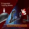 Anal Male Adult Sex Toys - Wiggling Prostate Massager Tapping Taint Stimulator with Cock Ring, Vibrating APP Remote Control Anal Butt Plug Penis Ring Vibrator Sex Toy for Men Couples, HNNPY Anal Dildo