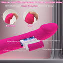 Thrusting Vibrating Dildo, 2 in 1 Female G Spot Vibrator, Soft Silicone Realistic Anal Dildos Adult Women Sex Toys with 10 Vibrating 3 Thrust Modes, LITLLS Thrusting Sex Toy Machine for Women Pleasure