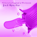 Female Clitoris Rose Vibrator, 2 in 1 Licking Vibrating Clitoral Women Sex Toys, Adult Toys for Women Pleasure with 10 Modes, ZOOPLOU Womens Sex Sexual Stimulation Device