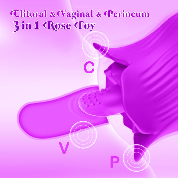 Female Clitoris Rose Vibrator, 2 in 1 Licking Vibrating Clitoral Women Sex Toys, Adult Toys for Women Pleasure with 10 Modes, ZOOPLOU Womens Sex Sexual Stimulation Device