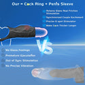 Vibrating Penis Sleeve Cock Ring, Couples Adult Sex Toys for Men Women, Pleasure Penis Ring Vibrator Penis Extender for Penis Testicles G Spot Stimulation, LNIIY Male Couple Sex Toy Erection Sex