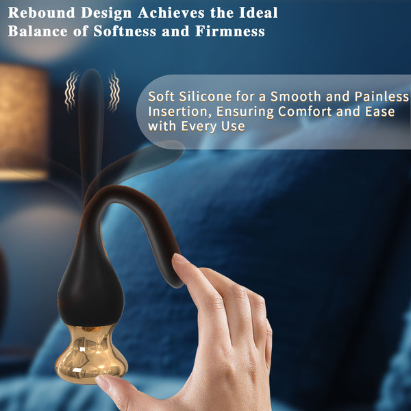 Flexible vibrating butt plug anal beads anal toys, adult anal sex toys for men and women, silicone anal plug vibrator, adult toys sex stimulator