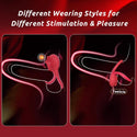 Vibrating Cock Ring with Rose Clitoral Stimulator, Pleasure Penis Ring Vibrator Couples Adult Sex Toys for Men Women, 7 Vibrations Male Couple Sex Toy, Light Rose