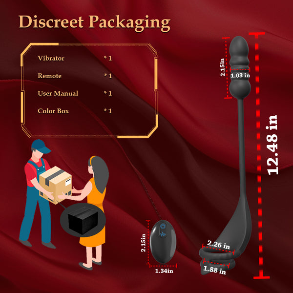 Thrusting Prostate Massager Sex Toy with Vibrating Cock Ring Taint Stimulator, Anal Dildo Vibrator Adult Sex Toys Games, MXUXEN Kinky Remote Control Silicone Anal Butt Plug Trainer Stimulator for Men