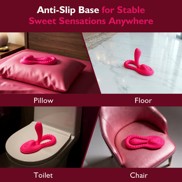 Riding Grinding Vibrating Dildo Vibrator, 360° Bend-to-Fit G Spot Anal Dildo with Clitoral Stimulator, Women Adult Sex Toys, App Remote Control Female Vibrator, Sex Saddle Dildo Mount for Chair Pillow