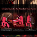 Vibrating Cock Ring Penis Sleeve with Rose Clitoral Stimulator, Penis Ring Vibrator Couples Adult Sex Toys for Men Women, Male Female Couple Sex Toy with G Spot Clitoris Vibrator