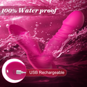 Riding Grinding Thrusting Dildo with Vibrating Clitoris Vibrator, Strap On Wearable Dildo Sex Machine, Women Couples Adult Sex Toys Games, App Remote Control G Spot Anal Dildo, Kinky Female Sex Toy
