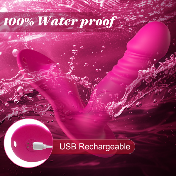 Riding Grinding Thrusting Dildo with Vibrating Clitoris Vibrator, Strap On Wearable Dildo Sex Machine, Women Couples Adult Sex Toys Games, App Remote Control G Spot Anal Dildo, Kinky Female Sex Toy