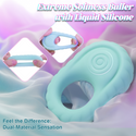 Liquid Silicone Soft Vibrating Cock Ring with Clitoral Stimulator, Pleasure Penis Ring Vibrator with Penetration Buffer Rings Set, Couples Adult Sex Toys for Men Women, MHYNNR Male Sex Toy Game