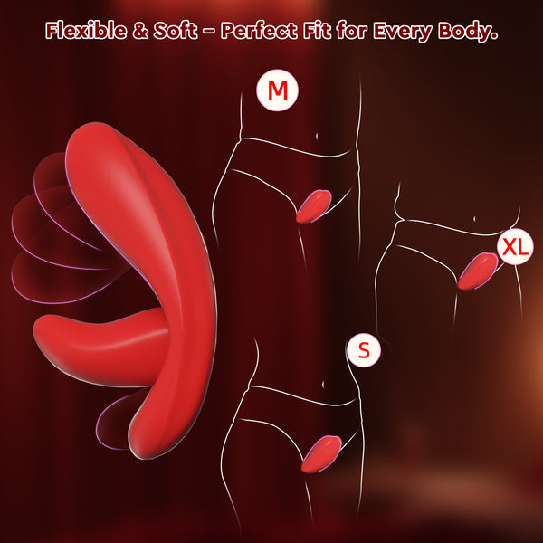 Tongue Oral Remote Control Wearable Vibrator, Couples Women Adult Sex Toys Games, APP Mini Panty Vibrator Clitoral Vaginal Stimulator, HOESDIK 10 Vibrations Couple Female Kinky Sex Toy Game Play
