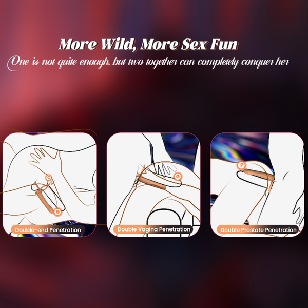 Couples Male Adult Sex Toys - Double Penetration Dildo, Vibrating Anal Plug with Cock Rings, Strap On Butt Plug Penis Vibrator, Mens Kinky Sex Toy for Couple Men Erection Sex, LNIIY Anal Play Sex Game
