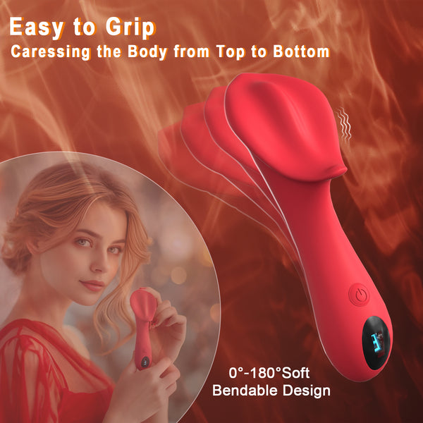 Vibrator Wand Women Sex Toys - 3 In 1 Clitoris Vagina Labia Vibrator, LCD Clitoral Stimulator 9 Vibration, Vibrating Nipple Bullet Female Adult Sex Toy, Healexcer Sexual Stimulation for Women Pleasure