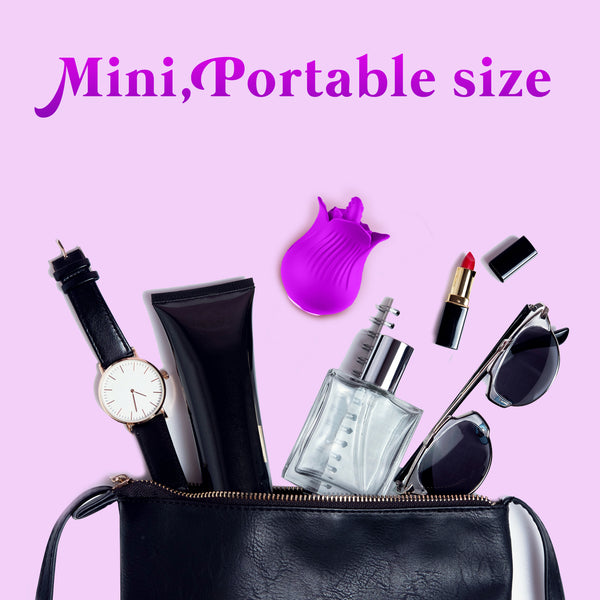 Female Clitoris Rose Vibrator, 2 in 1 Licking Vibrating Clitoral Women Sex Toys, Adult Toys for Women Pleasure with 10 Modes, ZOOPLOU Womens Sex Sexual Stimulation Device