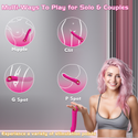 Thrusting Vibrating Dildo, 2 in 1 Female G Spot Vibrator, Soft Silicone Realistic Anal Dildos Adult Women Sex Toys with 10 Vibrating 3 Thrust Modes, LITLLS Thrusting Sex Toy Machine for Women Pleasure