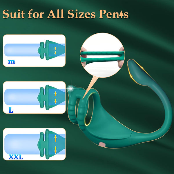 Vibrating Penis Ring Taint Stimulator with Mini Bullet, Remote Control Wearable Vibrator Anal Plugs Couples Sex Toys, Small Anal Trainer Silicone Butt Plug with Cock Rings, Anal Beads Sex Toy Play