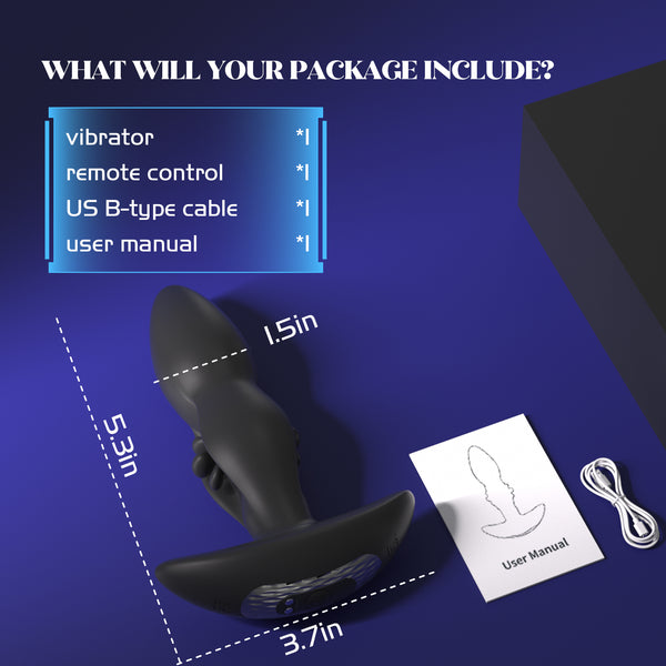 High Frequency Flapping Prostate Massager, Vibrating Butt Plug, App Remote Control Anal Plug Sex Toy, Anal Male Adult Sex Toys for Men Couples, MF JHEEO Anal Dildo Vibrator Play Juguetes Sexuales