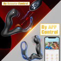 Anal Male Adult Sex Toys - Wiggling Prostate Massager Tapping Taint Stimulator with Cock Ring, Vibrating APP Remote Control Anal Butt Plug Penis Ring Vibrator Sex Toy for Men Couples, HNNPY Anal Dildo
