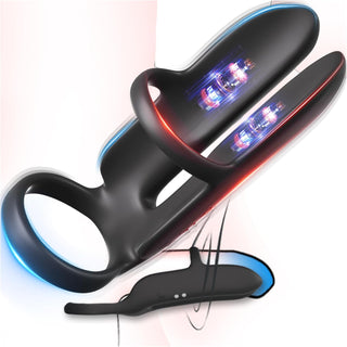 Vibrating Cock Ring Penis Sleeve for Support Delay G Spot Pleasure, Penis Ring Vibrator Extender, Couples Male Adult Sex Toys Games for Men Women, LITLLS Girth Enhancer Couple Mens Sex Toy Erection