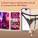 Pearl Thong Wearable Panty Vibrator, Vibrating Strap On APP Remote Control Women Couples Mini Vibrator, Clit Grind Vibrator, Hands Free BDSM Clitoral Stimulator, Bondage Female Adult Sex Toys Games