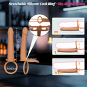Couples Male Adult Sex Toys - Double Penetration Dildo, Vibrating Anal Plug with Cock Rings, Strap On Butt Plug Penis Vibrator, Mens Kinky Sex Toy for Couple Men Erection Sex, LNIIY Anal Play Sex Game