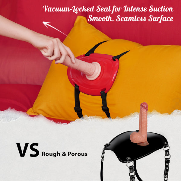 Suction Cup Dildo Mount Sex Saddle, Adjustable Strong Suction Strap On Harness Dildo Holder for Chair Swing