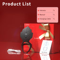 Vibrating Cock Ring with Clitoral Stimulator, 3 in 1 Pleasure Penis Ring Vibrator Couples Adult Sex Toys for Men Women, LITLLS 9 Vibrations Male Couple Sex Toy Game for Men Erection Sex Kinky